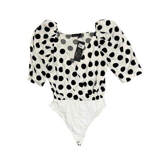 Lou bucca women’s Black and White Polka Dot Bodysuit